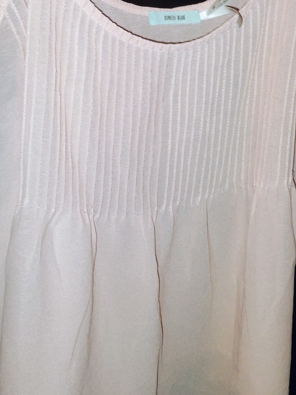 Kimchi Blue Blush Pintuck Peplum Crop Top